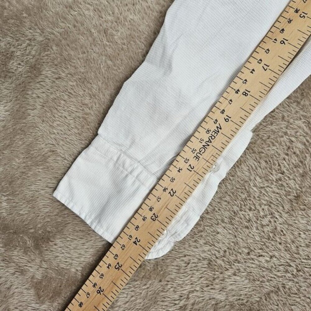 Massimo Dutti Finest Fabric Shirt Men's Size S White Long Sleeve Button-Down - Picture 5 of 10